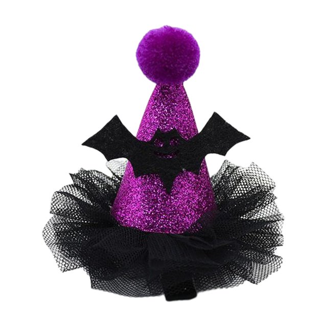 Sombrero de Cosplay para perros pequeños y gatos, accesorios para disfraces de mascotas de Halloween, Cosplay de Halloween para mascotas, accesorios Murciélago Colco sombrero de fiesta para gato