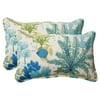 Pillow Perfect 496375 Splish Splash Blue Rectangle Throw Pillow (Set of 2)