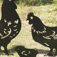 thumbnail image 3 of Estatuilla de animales TUNC Metal Hierro Gallo Gallina Pollito Decoración Jardín, 3 of 5
