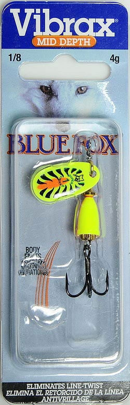 Blue Fox Classic Vibrax Fishing Spoons Size 1, 1/8 oz. Fire Tiger