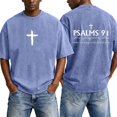 thumbnail image 3 of Christian Graphic Shirts for Men Vintage Acid Wash Oversized Tshirts Faith Cross Print Short Sleeve Casual Streetwear Summer Tops, 3 of 8