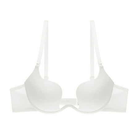 

Akiihool Womens Plus Size Women s Bras Women s Scoop Neck Spaghetti Strap Seamless Bra Top Crop Bralette (White 38)