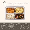 thumbnail image 4 of Cook with Color 4-Compartment Mini Snack Box Food Storage Carrier, Charcuterie Container with Ice Pack, Portable and Dishwasher Safe, Taupe, 4 of 10