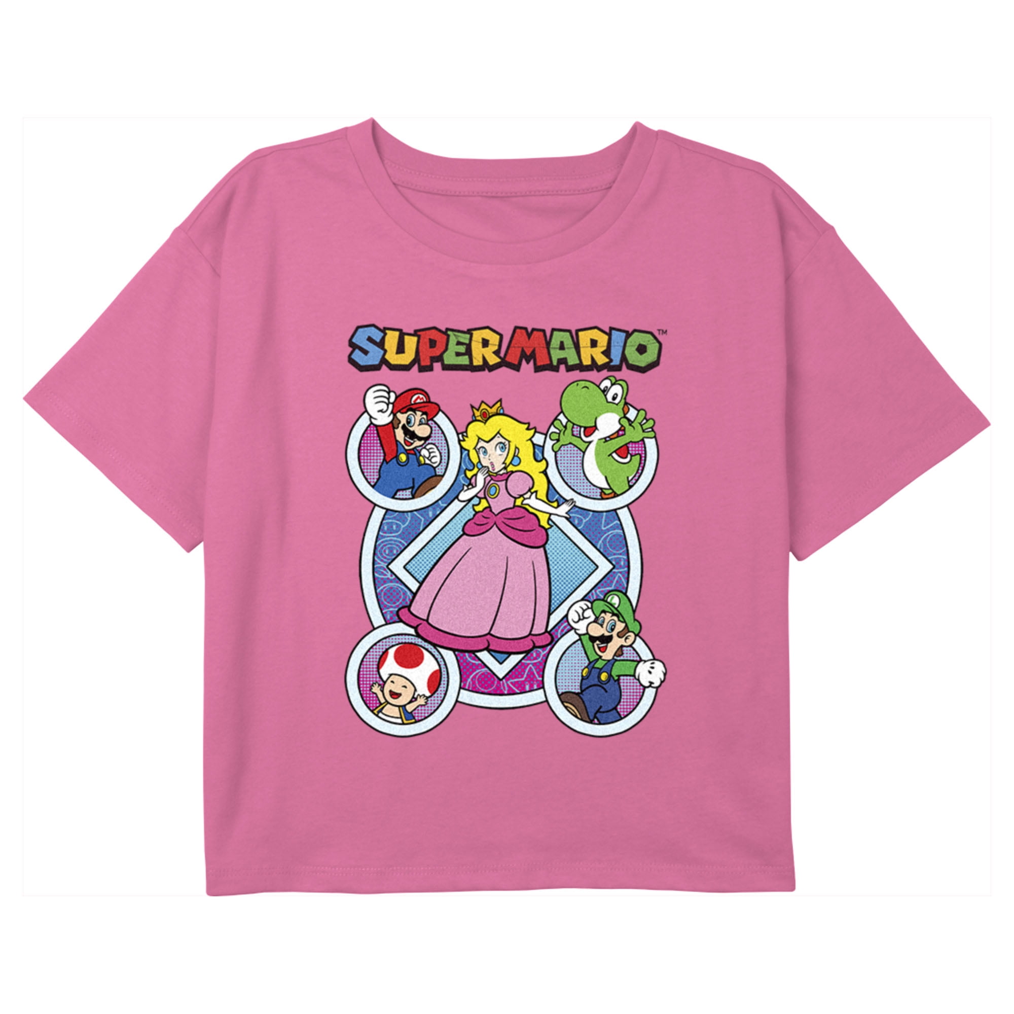 Girl's Nintendo Super Mario Bros Princess Peach Character Circles ...