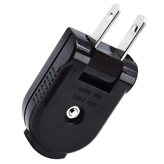 GJX Replacement Plug Extension Cord Plug 2 Prong 125V 10A Black Rotatable Electrical Plug for Small Appliances Power Supply Board Small Appliances Lighting Diy Projects