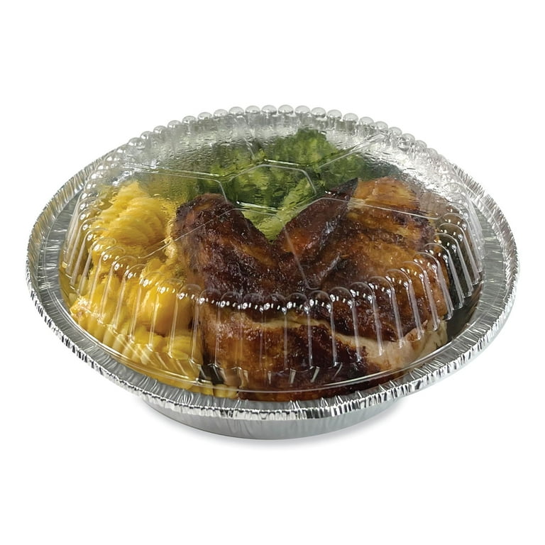 Round Aluminum To-Go Container Lids, Dome Lid, 7 Round Aluminum To-Go Container Lids, Dome Lid, 7