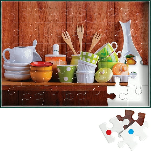 Keeping Busy Dementia Puzzle - 35 pcs Color Coded for Multiple Levels, Kitchen Utensils