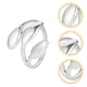 thumbnail image 4 of Anillo abierto ajustable con diseño de hoja para mujer, 4 of 7