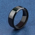 thumbnail image 2 of Charm Jewelry Ring for Men Women Stainless Steel Black Rings Wedding Engagement Band Quality Matte Male Jewelry, 2 of 5