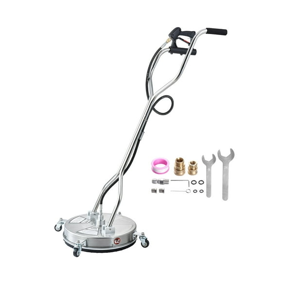 VEVOR 18" Pressure Washer Surface Cleaner 4 Wheels Dual Handle 4000 Max PSI