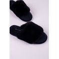 thumbnail image 2 of Pretty You London Women's Danni Fluffy Cuff Mule Slipper in Navy, 2 of 6
