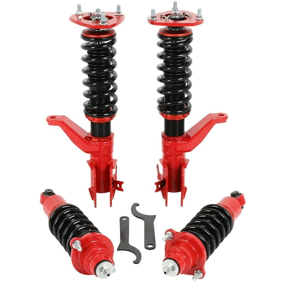 cciyu Coilover Height Adjustable Lowering Kit Fit for Honda for CR-V 2002-2006 Suspension Shock Absorbers Adjustable Coilovers