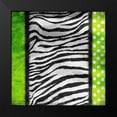 thumbnail image 2 of Grey, Jace 20x20 Black Modern Framed Museum Art Print Titled - Lime Zebra Dots, 2 of 5