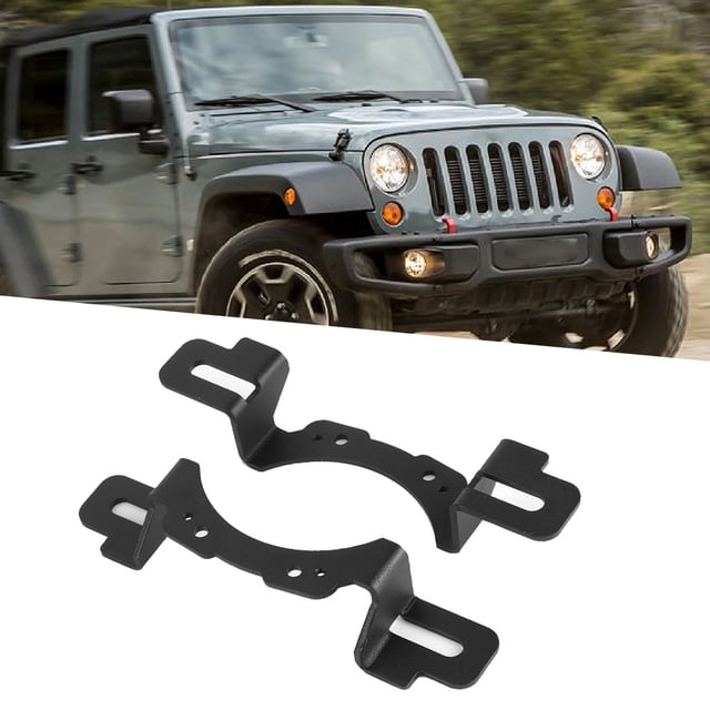 Soporte de montaje de luz antiniebla del parachoques delantero de 4 pulgadas apto para Jeep Wrangler JK 10º aniversario