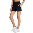 thumbnail image 3 of RBX Active Women's Buttery Soft Clean Waisted Stretch Jersey Everyday Workout Lounge Short with Pockets, 3 of 4