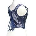 thumbnail image 6 of qolati Renaissance Floral Corset Tops for Women Going-Out Vintage Push-Up Overbust Bustier Top Lace-Up Shoulder Strap Boned Bodyshaper Halloween Clothes Multicolor M, 6 of 9