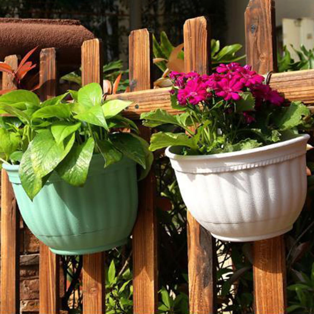 Semicircle Design Wall Hanging Flower Pot Garden Basket Home Garden Wall Decor 