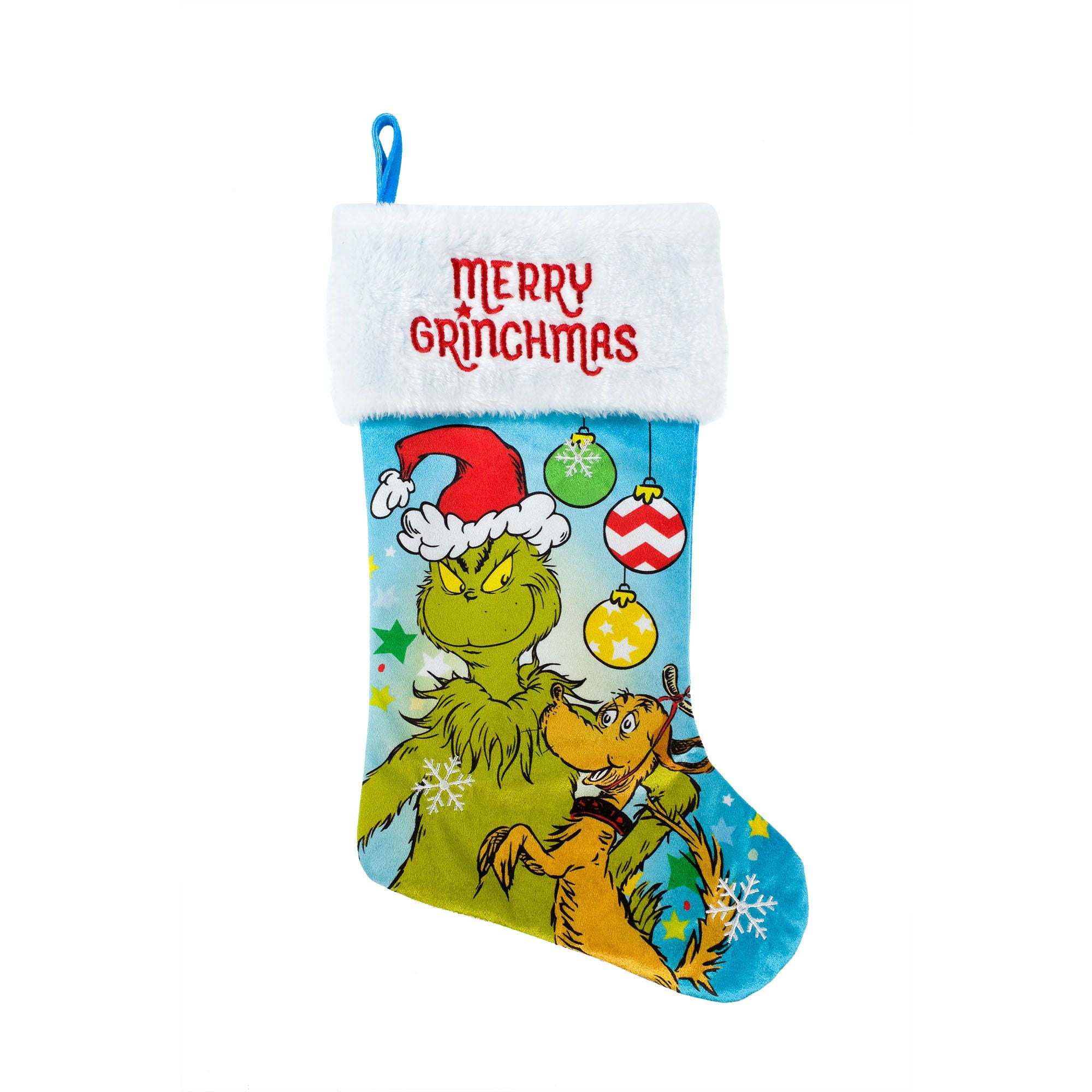 ** GRINCH AND MAX  ** CHRISTMAS STOCKING   DR SEUSS   NEW!!