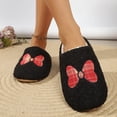 thumbnail image 4 of Fnooota Womens Fuzzy Slippers, Winter Non Slip Comfort Warm House Slippers Home Shoes Black Size 9-9.5, 4 of 6