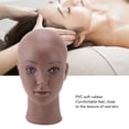 thumbnail image 3 of Female Bald Manikin Head, PVC Reusable Artificial Human Skin Stable Stand Bald Manikin Head Face Skin Friendly  for  Making, 3 of 8