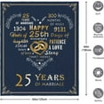 thumbnail image 2 of LHSHID Gifts for 25th Anniversary Blanket 25th Silver Wedding Anniversary Couple Gifts for Dad Mom Parents Friends 25 Years of Marriage Throw Blankets Gift for Husband Wife Her Him 60"x80", 2 of 7