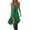 Green, variant on Western Cowgirl Dress for Women Sleeveless V Neck Lace Up Asymmetrical Hem Ruffle Flowy Midi Dress Summer Sundresses