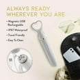 thumbnail image 5 of Delice™ By Blush® | Heartthrob Silicone Bullet Vibrator With Heart-Shaped Handle – White Bouquet, 5 of 8