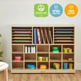 thumbnail image 5 of ECR4Kids Multi-Section Mobile Tray Cabinet with Cubby Storage Compartments, Kids Furniture, Natural, 5 of 9