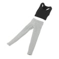 thumbnail image 2 of Chaleco y pantalones a escala 1/12, ropa de muñeca hecha a mano, disfraz para modelo de muñeca de 6 pulgadas. negro gris, 2 of 9
