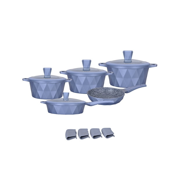 Batería de cocina Kochsteele Serenity Azul Antiadherente Granito 9 piezas KOCHSTELLE Serenity