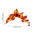 thumbnail image 3 of Thanksgiving Artificial Flower Sunflower Door Lintel, Maple Leaf Holiday Decorations, Plastic Material, Lifelike Design, LED & Non-LED Options, Easy Installation, Home Event Ornament, 3 of 6