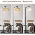 thumbnail image 6 of Arc Rattan Floor Lamp for Living Room with 3 Color Temperatures,Farmhouse Floor Lamps with Remote & Dimmable Bulb,Boho Standing Lamp with Wicker Shades,Adjustable Tall Lamp for Bedroom Office Reading, 6 of 14