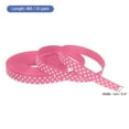 thumbnail image 2 of Uxcell Grosgrain Ribbons with White Dots Ribbon Bow Decoration Crafts Gift Wrapping Wedding Light Rose Red 10 Yards 3/8 Inch, 2 of 7
