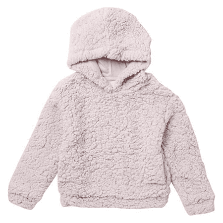Elodie Toddlers', Faux Shearling Hoodie, Dusty Lavender, 5R