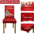 thumbnail image 4 of Christmas Chair Covers Set of 4, Christmas Decorations Stretch Removable Washable Dining Room Chair Protector Slipcovers for Xmas Decor Holiday Party Home Decoracion De Navidad (Christmas 1, 4 PCS), 4 of 6