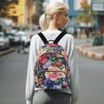 thumbnail image 7 of FORMRS Mini Backpack Purse for Women Quilted Travel Daypack Casual Shoulder Bag, Vibrant Pink Floral Pattern, 7 of 7