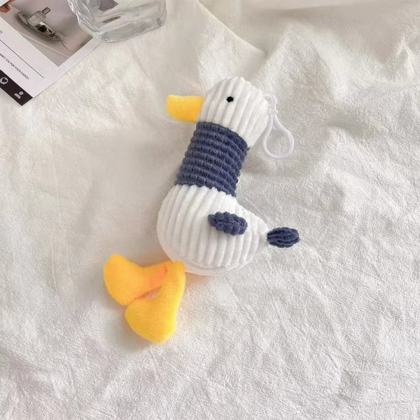 Lindo broche de muñeca con forma de pato de reabastecimiento, colgante de pato de peluche para mujer, adorno para mochila escolar, regalo de muñeca