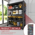 thumbnail image 4 of Metal Shelves for Storage Garage Shelving 2000LBS Heavy Duty Storage Shelves Adjustable Garage Shelf Industrial Shelving Unit Storage Utility Rack, 4 of 16