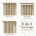 thumbnail image 4 of Cortinas de lino con estampado floral marrón tostado, 240 x 245 cm, 2 paneles, 4 of 9
