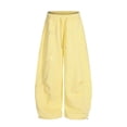 thumbnail image 3 of lnmuld Girls Wide Leg Sweatpants with Los Angeles Graphic and Pockets Yellow,10-11 Years, 3 of 5