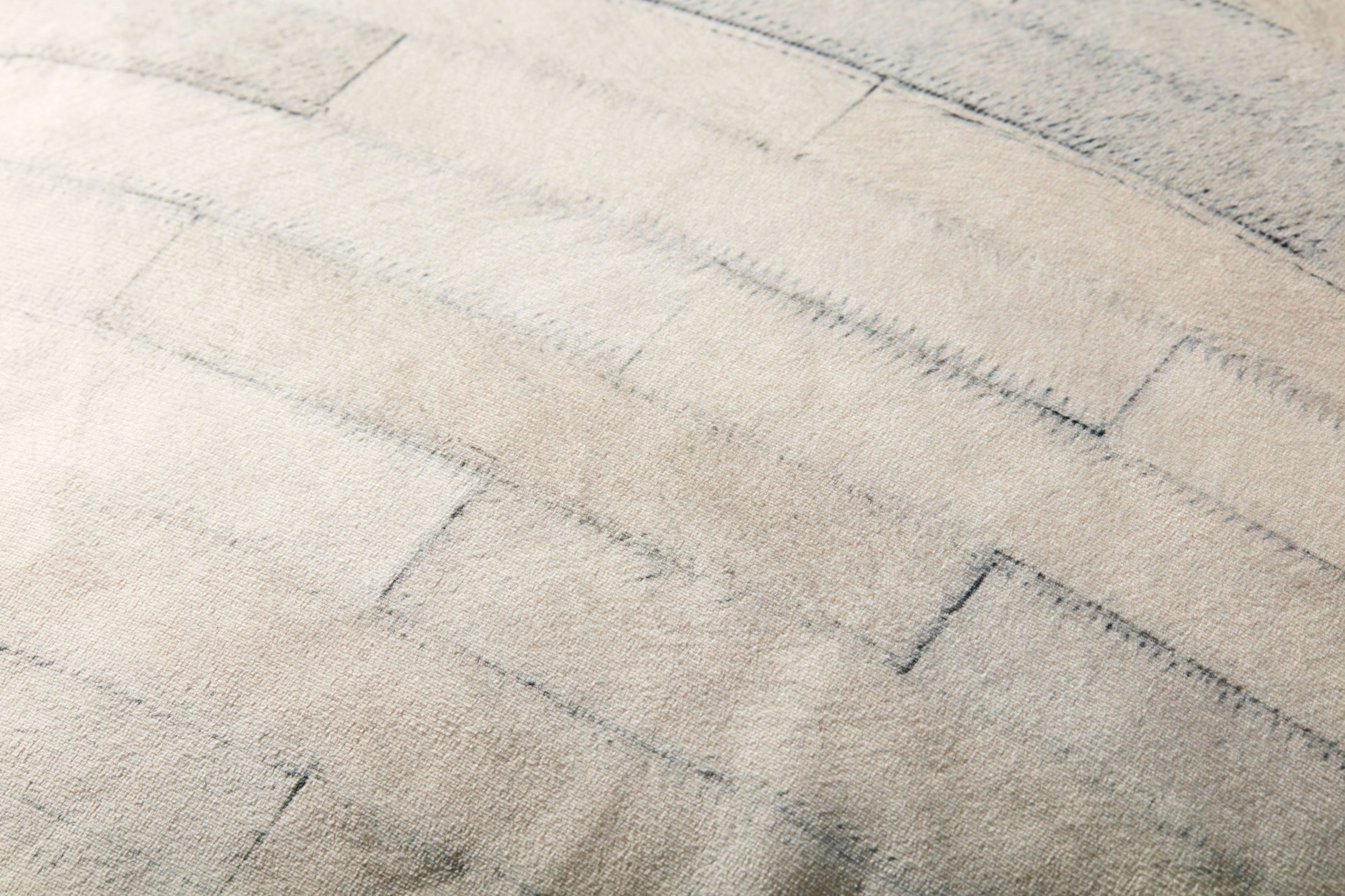Loloi PF0002 Ivory / Grey 20 x 20 x 20 Pouf