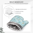thumbnail image 4 of Sikiie Bee Flower Oven Mitts and Pot Holders Set, Kitchen Oven Glove High Heat Resistant with Non-Slip Silicone Surface for Cooking, 4 of 7
