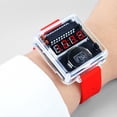 thumbnail image 4 of Kit de Reloj Electrónico DIY con Pantalla LED Digital, Proyecto de Soldadura DIY, Carcasa Transparente, 3 V, Kit Electrónico DIY Azul., 4 of 5