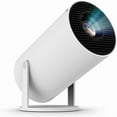 thumbnail image 1 of Android 4K Portable Projector 1600 Lumens Support 2.4+5GWifi6 Bluetooth 1+8GB HDMI Auto Focus Home Theater, 1 of 5