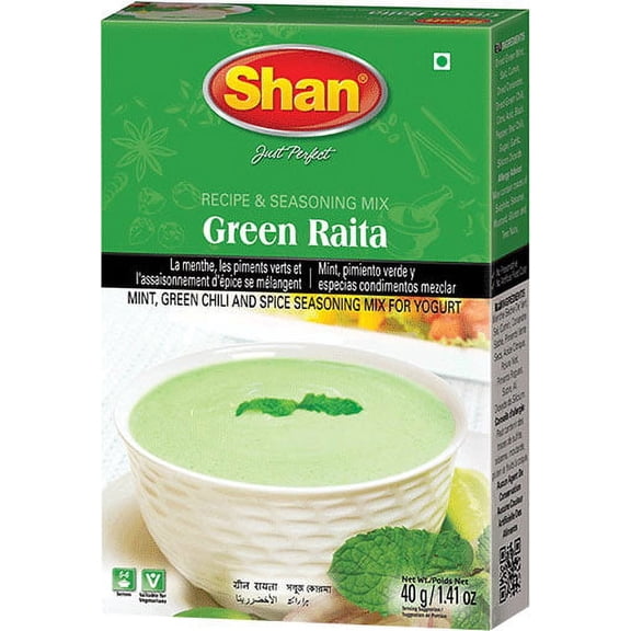 Shan Green Raita - Yogurt Seasoning Mix 40 gm box