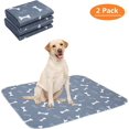 thumbnail image 2 of Juego de 2 almohadillas de entrenamiento para perros y cachorros, almohadillas de entrenamiento para mascotas, lavables, reutilizables, súper absorbentes, a prueba de fugas, antideslizantes, almohadil, 2 of 5