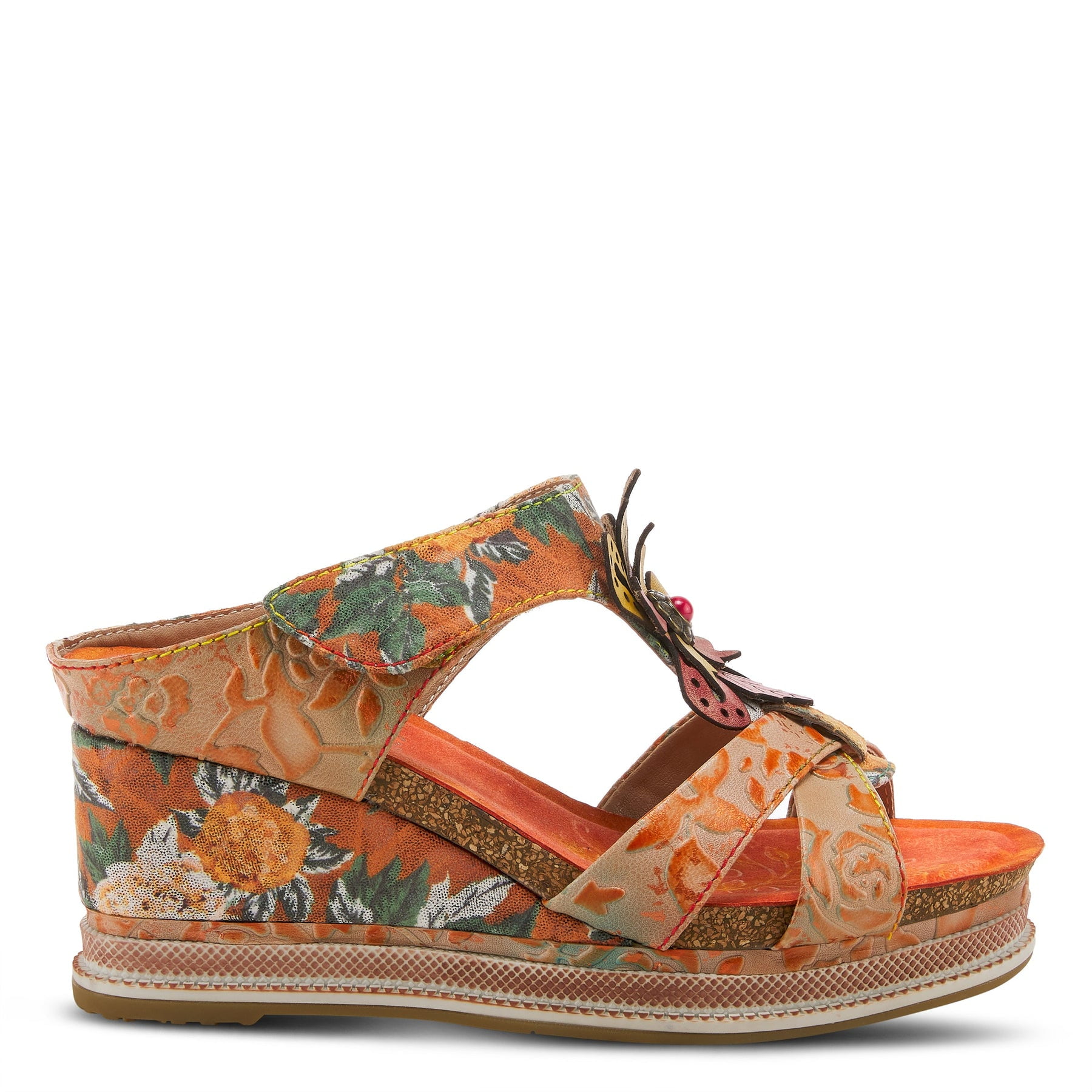 LARTISTE THERON Sandals Orange Multi - Walmart.com