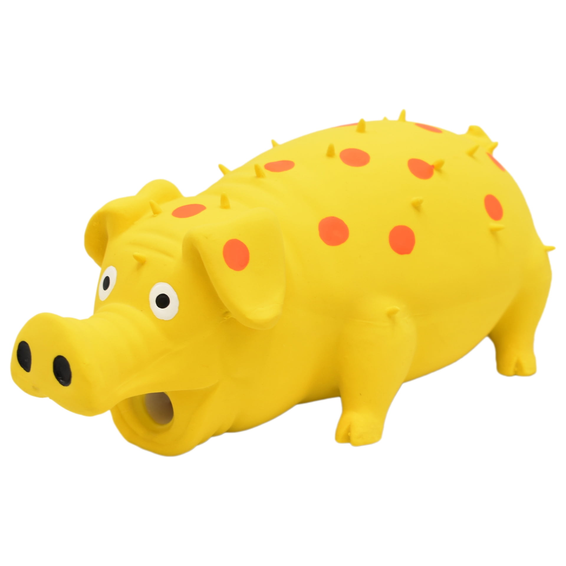 Dog Squeeze Toy,Squeaky Pig Dog Toys, Blue Latex Grunting Pig Dog Toy