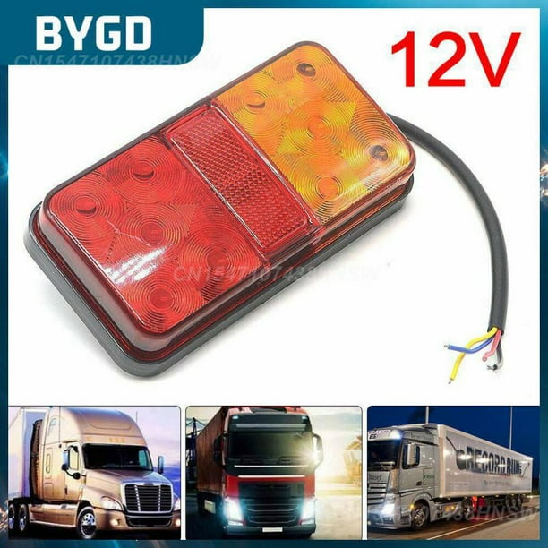 1 Pair Indicator Truck Van Lamp Multifunctional Rear Stop Led Lights Waterproof Damp Proof Trailer Light Car Accessories 12v2pcs 12vRussian Federation He Qiyong unisex