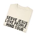 thumbnail image 3 of Novelty Serving Churchmates Sarcastic Introverts Sayings Funny Christians Sarcasm Mockery Statements Gag Unisex Garment-Dyed T-shirt, 3 of 4